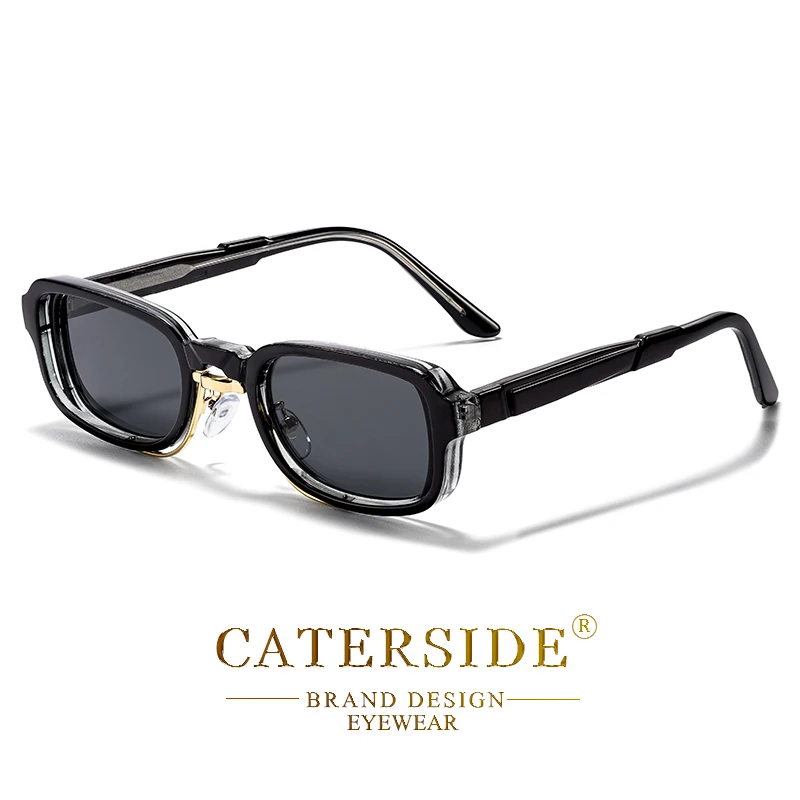 CATERSIDE Retro-Sonnenbrille für Herren, quadratisch, kleiner Rahmen, weiches Nasenstützdesign, Sonnenbrille für Damen, Outdoor-Reise- und Fahrbrille – Detail 10