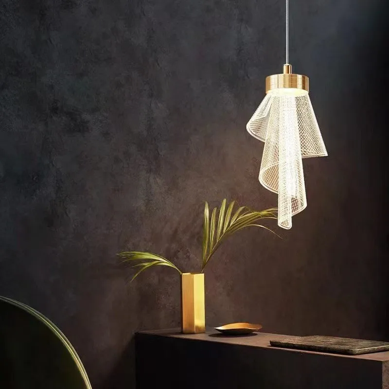 New bedside chandelier long line minimalist living room corridor study simple light bedroom light staircase dining room light