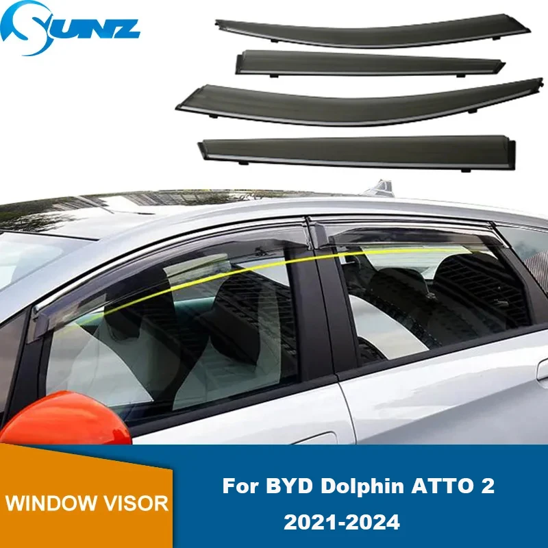 

Weather Shield For BYD Dolphin ATTO 2 2021 2022 2023 2024 Car Side Window Wind Deflectors Vent Visors Sun Wind Rain Shield