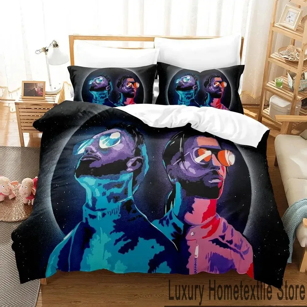 

3D Print PNL Rap Duo Bedding Set Boys Girls Twin Queen King Size Duvet Cover Pillowcase Bed boys Adult Home Textileextile