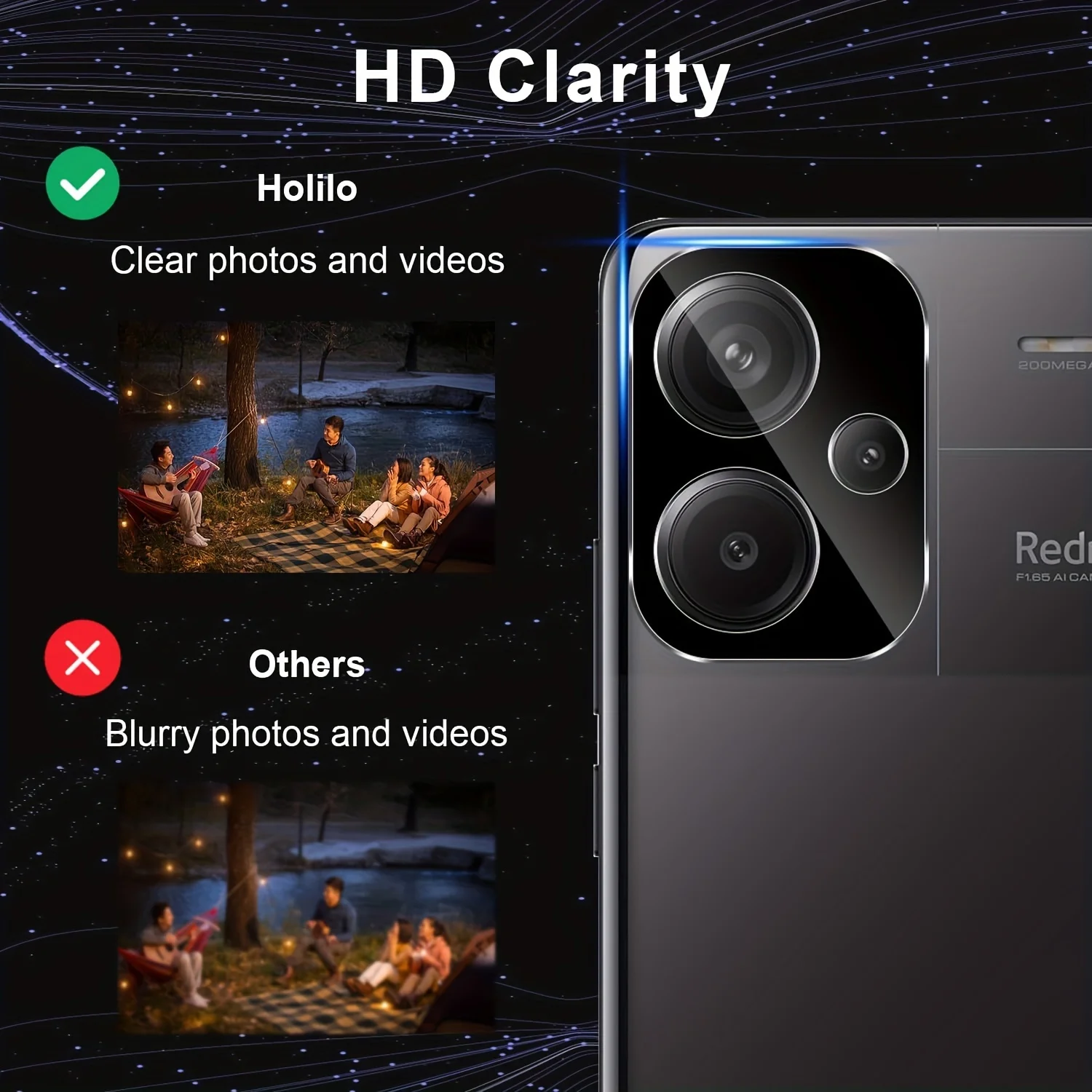 Protector de lente de cámara para Xiaomi Redmi Note 14 12 13 Pro 11 9 10 Pro 14C, película de cristal antiarañazos Redmi 13C 9C NFC 9T, 1-4 Uds.