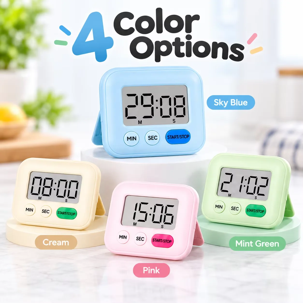 Digital Kitchen Timer With Magnetic Back LCD Display Countdown Count up Timer for Cooking Baking Classroom Study 2