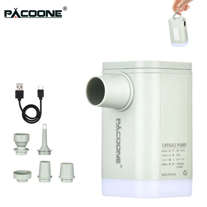 Electric Air Pump Portable Wireless Air Compressor Inflator/Deflator Pumps For Inflatable Cushions Air Beds Boat Swimming Ring