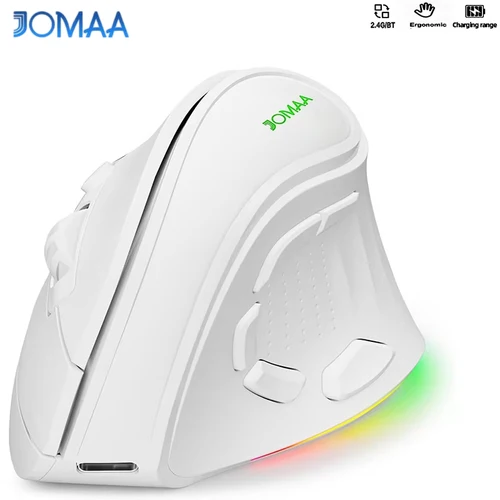 JOMAA-ratón AI inalámbrico, 2,4G, Bluetooth, grabación de voz, inteligencia artificial, 1600DPI, USB, reconocimiento de voz, búsqueda