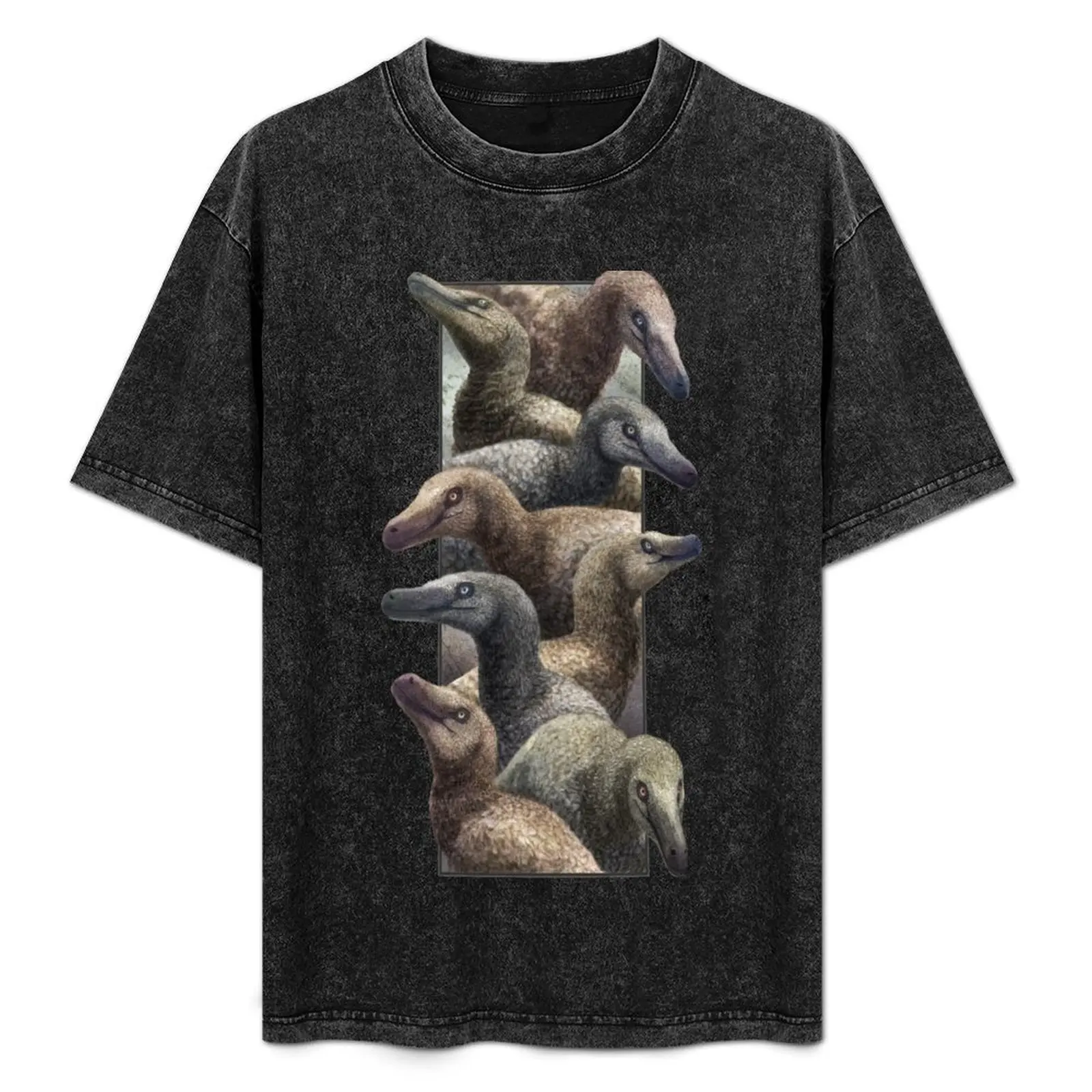 Velociraptor Column T-Shirt Classic Graphic Short Sleeve Top