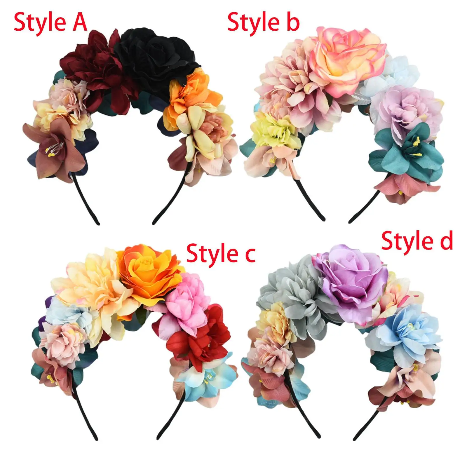 Simulation Flower Hairband Hair Band for Wedding Performance