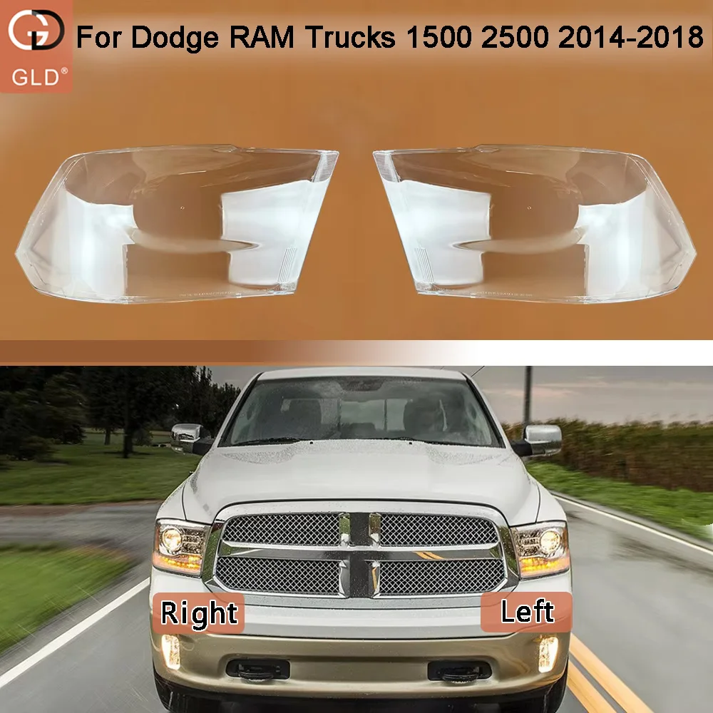 

For Dodge RAM Trucks 1500 2500 2014 2015 2016 2017 2018 Car Headlight Shell Transparent Lampshade Headlamp Cover Lens Plexiglass