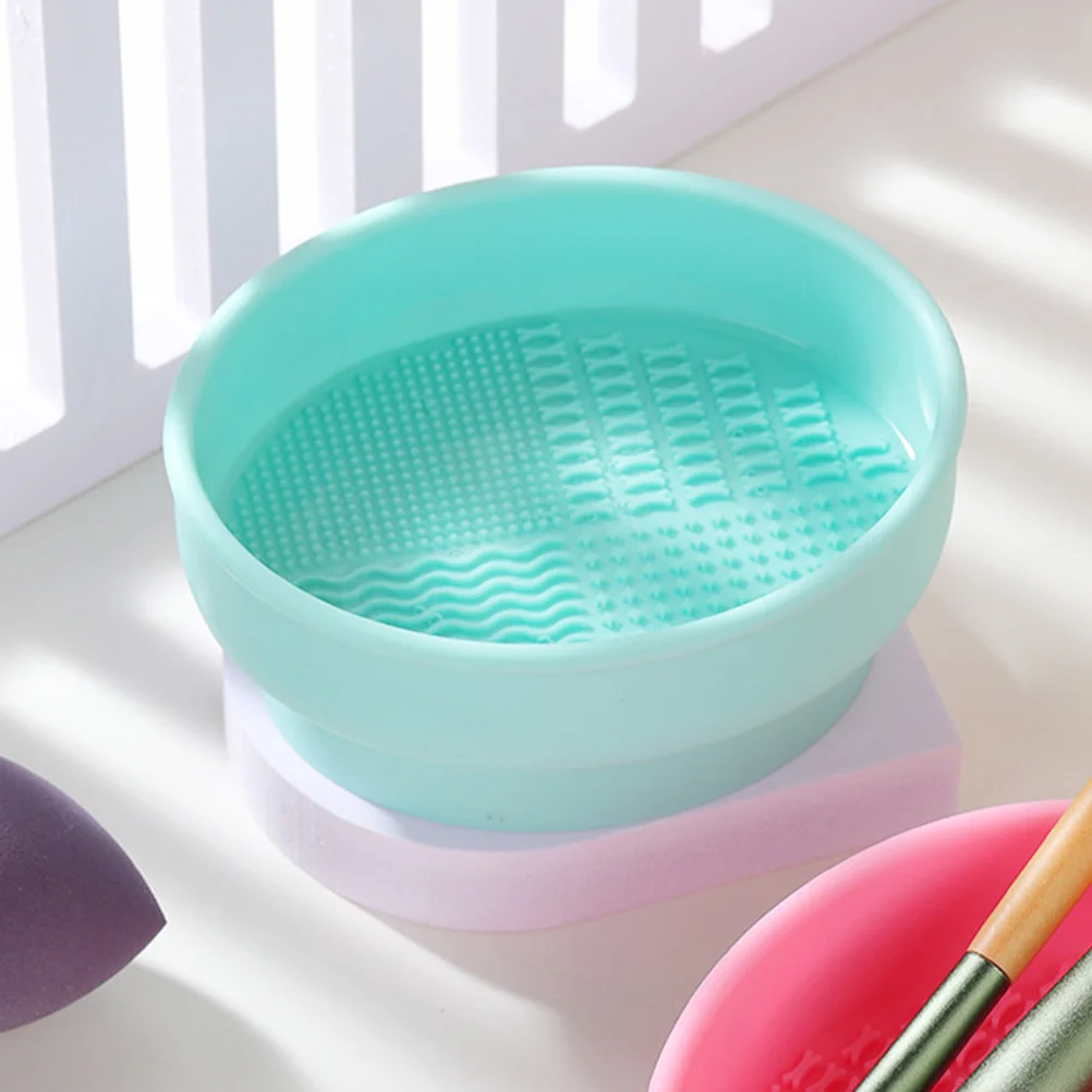 

Makeup Brush Cleaner Bowl Silicone Multifunction Makeup Tools Cleaner Drying Stand Reliable Home Use Brush Cleaning Bowl