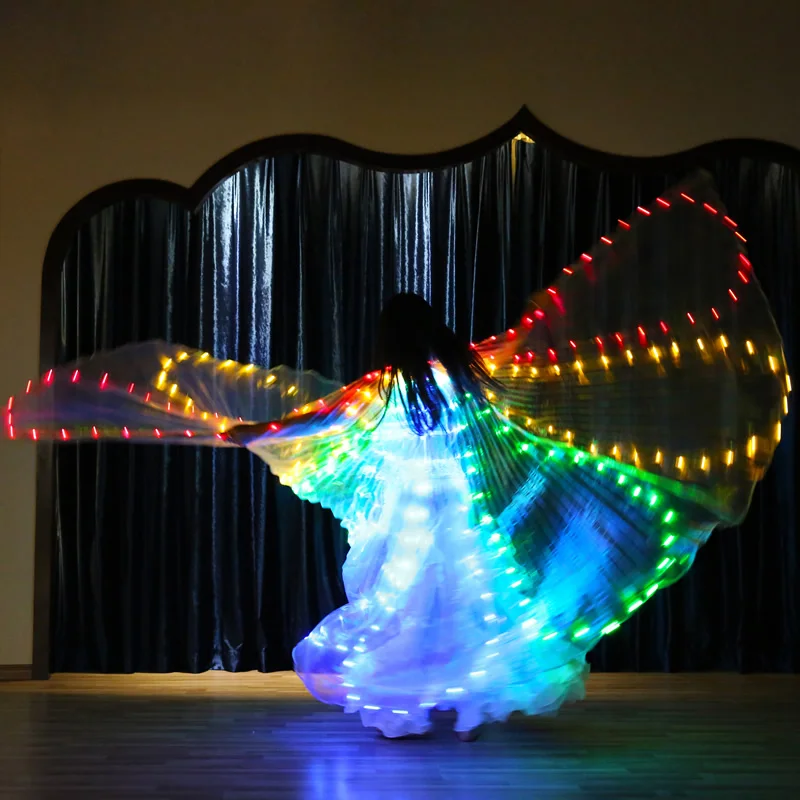 Super Alas Isis Luminous Led Costume Wings for Belly Dance Butterfly Wings or Women Costume Dancewear for Women