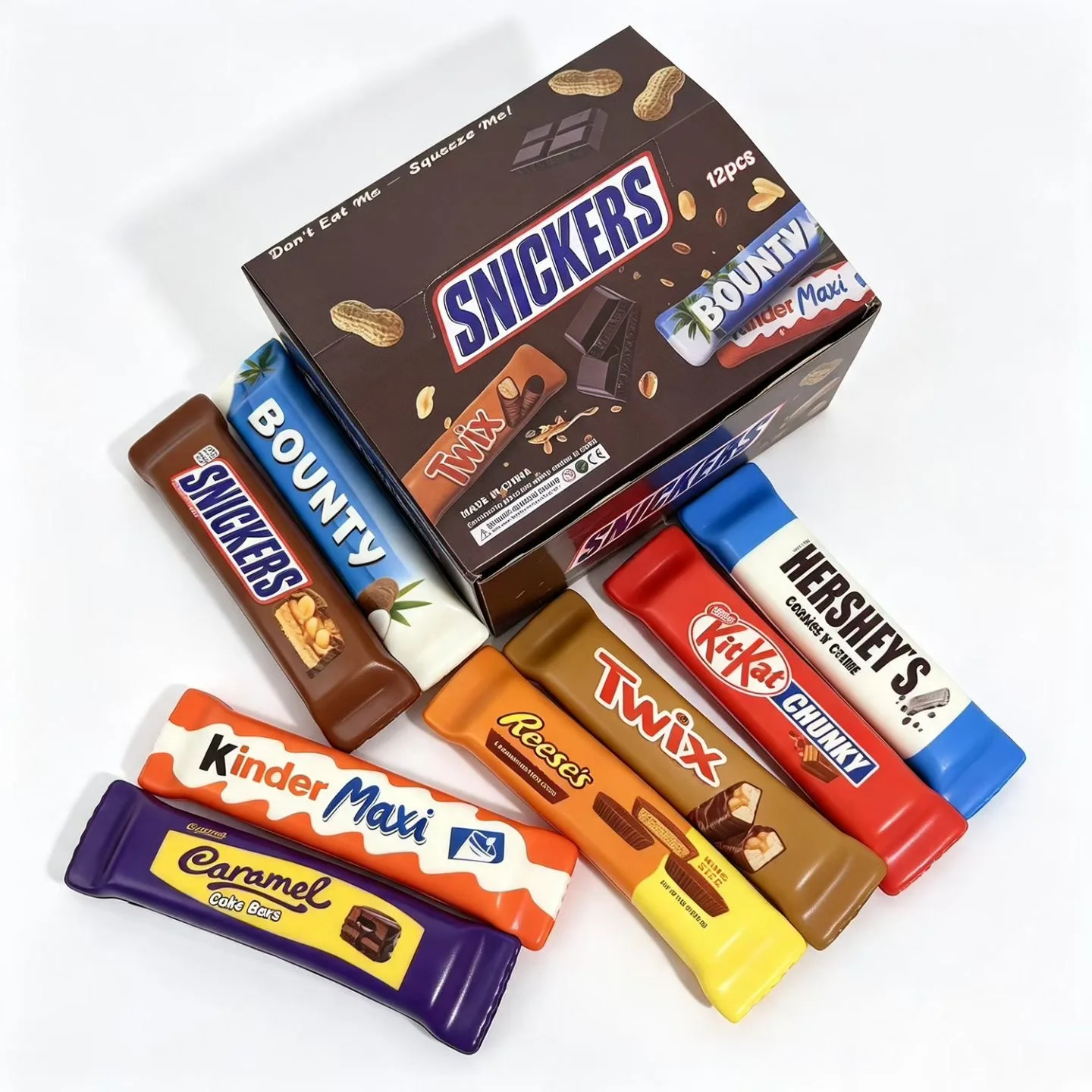 In Stock Simulation Chocolate Bar Squeeze Toy Slow Rebound Fidget Toy Stress Relief Collectible Decoration For Children Gift
