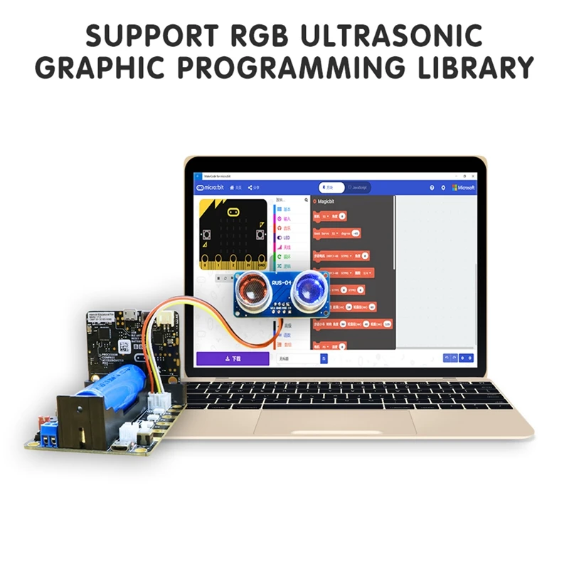 Extension Board For Micro:Bit V2.0 Support 8 Servos And 4 DC Motors With Onboard Infrared Receiver And 4 RGB Lights