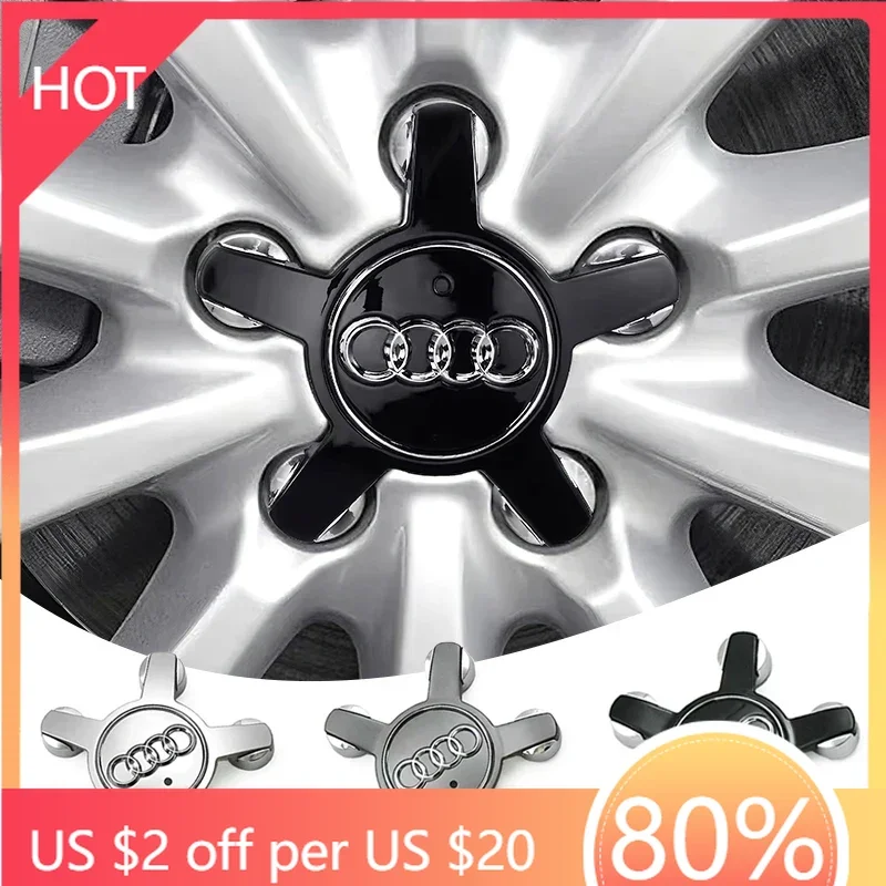 2025 Hot 4 Pz Auto Pneumatico Mozzo Ruota Copertura Centrale Distintivo Decorazione Set Accessori Auto Per Audi serie A1 A3 A4 A4L A5 Q5 A6L A7 A8L