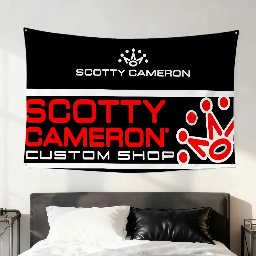 2D FLAT Modisches Cooles Schwarzes Lustiges S-ScottyS C-Camerons Flaggen-Banner für Zimmer, Wohnheim, Camp, Party, Bar, Wanddekoration, Zuhause, Wandbehang – Detail 4