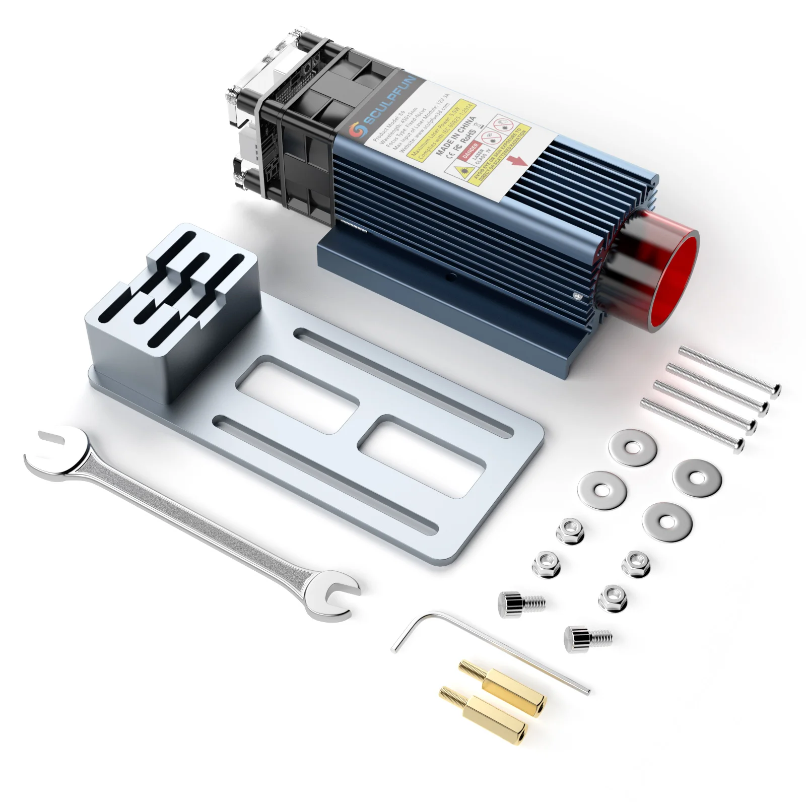 

SCULPFUN S9 90W Laser Module Head for Engraving Machine Cutter Wood Acrylic Cutting Tools Engraver CO2 Laser Head