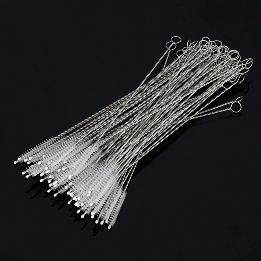 

15Pcs Stainless Steel Straw Brush Nylon Bottle Cleaner Brush Straw Cleaning Tube Cleaner Durable Safe for Baby Reusable Juicer
