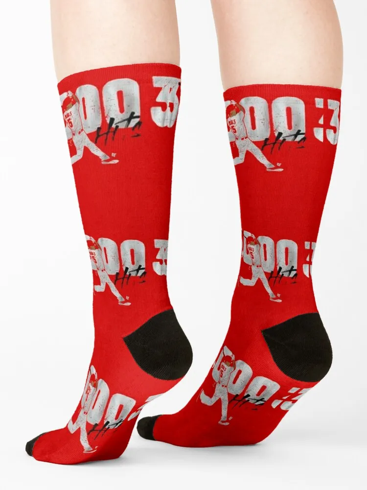Albert Pujols 3000 Hits T-Shirt Apparel (T-Shirt, Socks Toe sports FASHION fashionable loose Men's Socks Luxury Women's