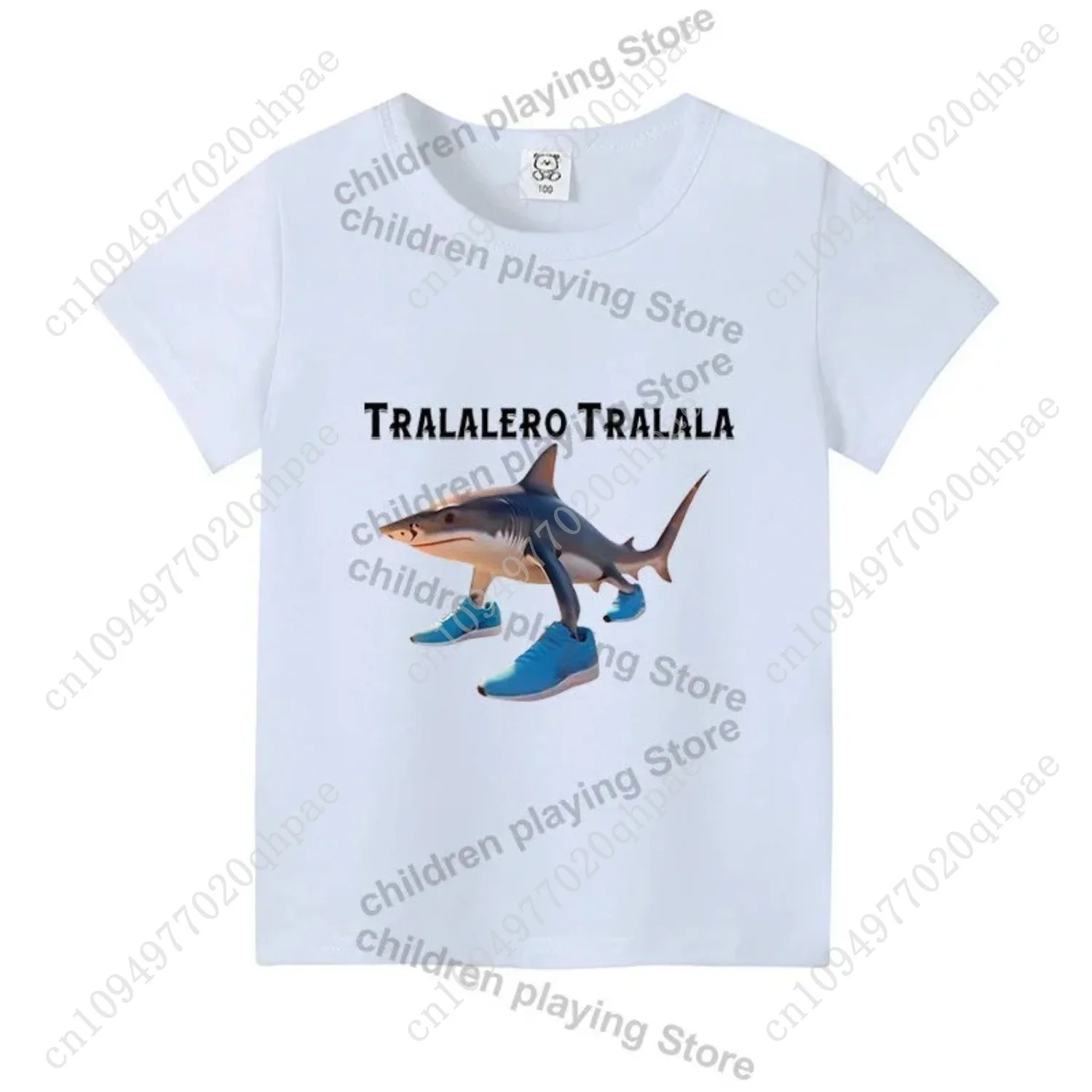 تي شيرت من سلسلة Brainrot الإيطالية تي شيرت صيفي ساخن مطبوع عليه حيوانات AI ملابس أطفال لطيفة بأكمام قصيرة للأولاد والبنات قاعدة علوية لهدايا عيد الميلاد