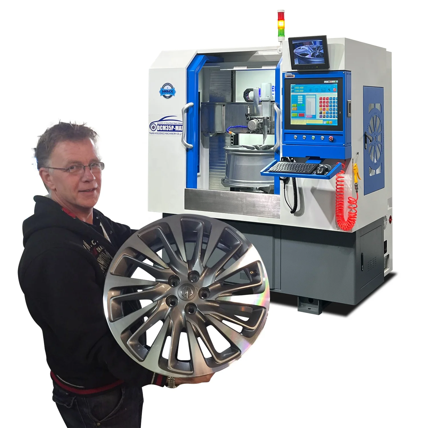 New Cars Cnc Rim Repair Lathe Machine Wheel Fixing Machine Alloy Wheel Repair Lathe DCM35P-MAX