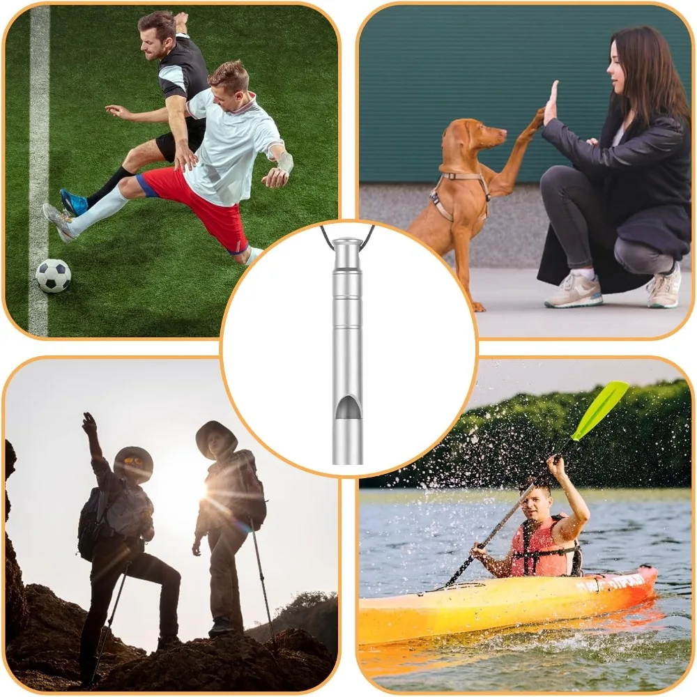 صفارة إنقاذ خارجية خفيفة الوزن ومدمجة من سبائك التيتانيوم مناسبة لتسلق الجبال وتدريبات السلامة #6