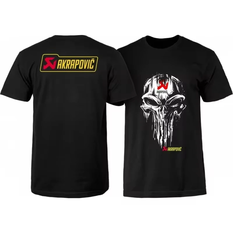 

Exhaust Pipe Akrapovic Men's T-Shirt Casual Breathable Oversize Trendy Brands O-Neck Short Sleeve High Quality Summer Tops Tees