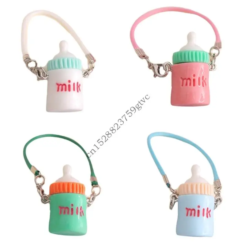 

D0UF Lovely Water Bottle Keyring for Backpacks Dollhouse Decoration Girls Present