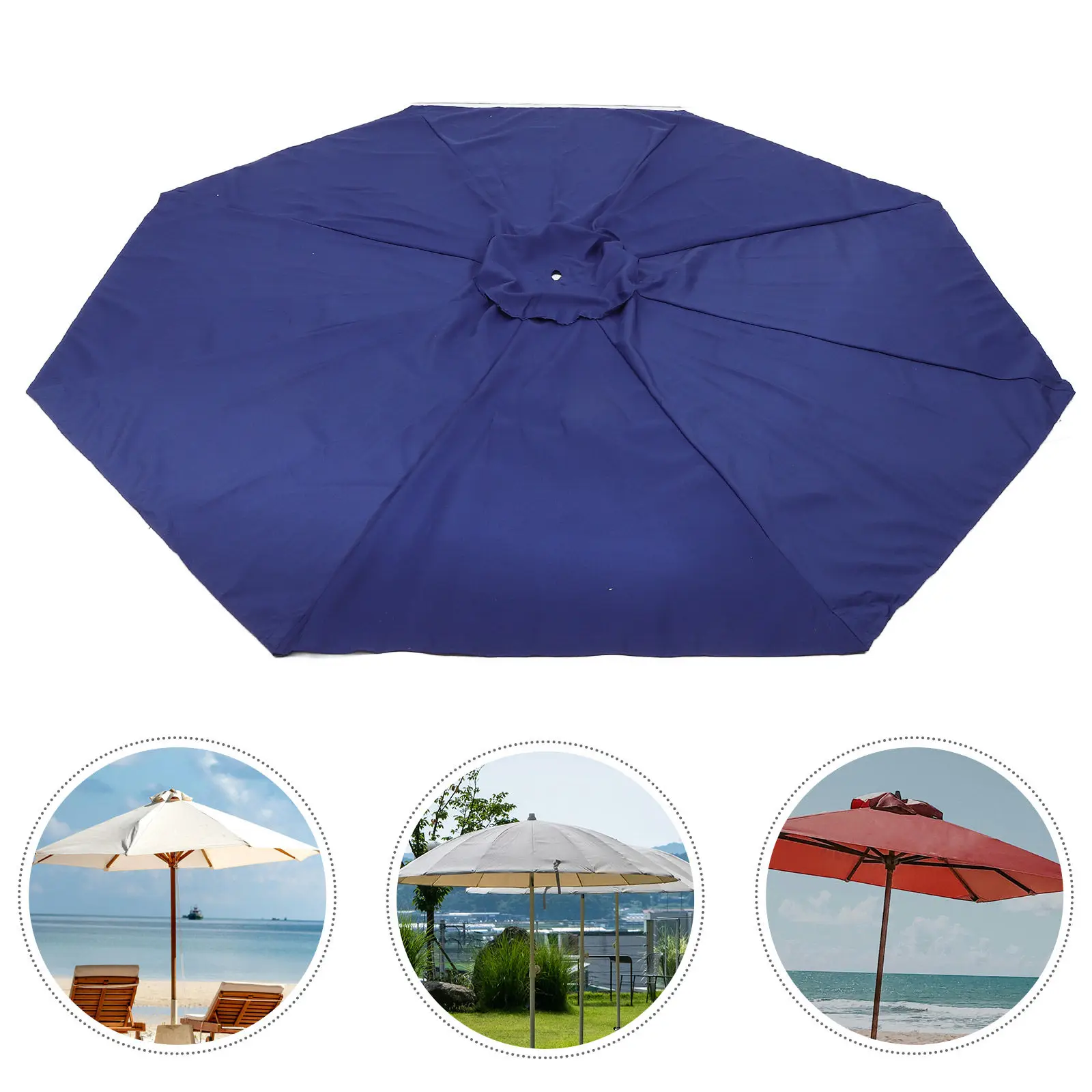 Patio Umbrella Replacement Canopy Selected Material Vented Design Uv Protection Outdoor Garden Patio Canopy Replacement Fabric