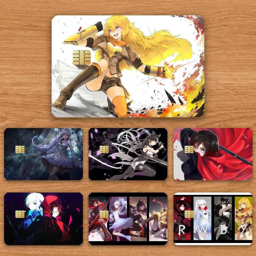 

RWBY ICE Queendom Bank Credit Cards Bus Pass Stickers Cool Decoration Waterproof 4PCS Card