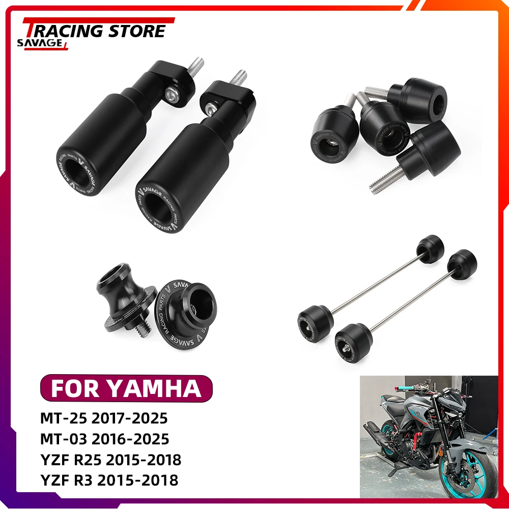 

Рамка слайдера, ось колеса, шпиндель, маятник, брызговик, вилка, слайдер или Yamaha MT-25 MT-03 YZF R25 YZF R3 MT25 MT03 YZFR25 YZFR3