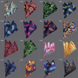 36 Colors Luxury Men's Handkerchief Floral Plaid Stripes Hankies Hanky Business Pocket Square Chest Towel 25*25CM