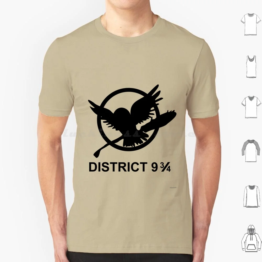 المنطقة 9 3 / 4 تي شيرت 6xl قطن تي شيرت رائع كتاب ألعاب الجوع ألعاب الجوع Katniss البومة منطقة 11 Disrtict 9 أسود #1