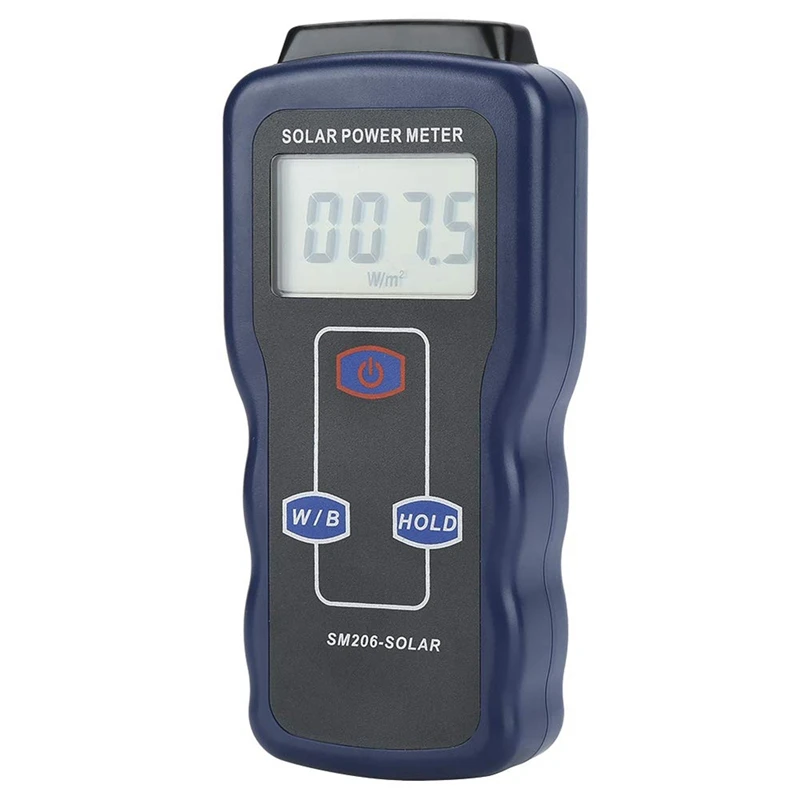 

HOT-Solar Power Meter Light Meter Solar Radiation Tester Optical Solar Research Glass Light Intensity Data Hold SM206