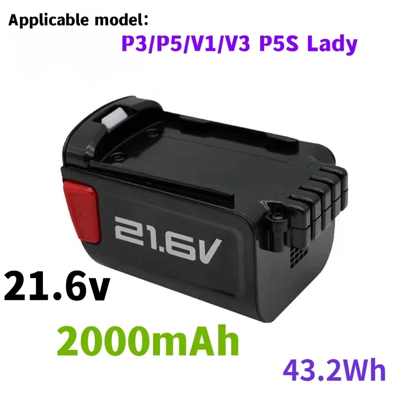 

Suitable for Midea Handheld Wireless Vacuum Cleaner Battery P3.P5. P5pro.P5S Lady V1 V3 Accessory BP21620D 21.6V 2000mAh