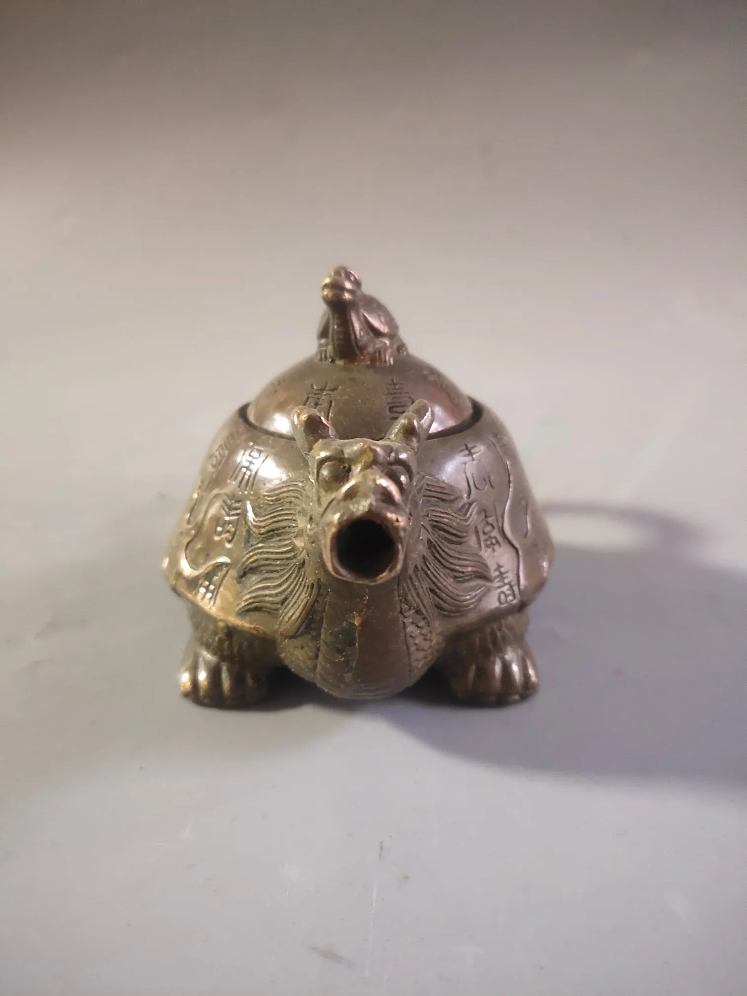 Home Crafts Pure Copper Little Dragon Turtle Pot with Fine Craftsmanship and Exquisite Appearance