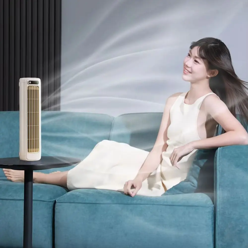 مروحة توزيع 3 سرعات مروحة برجية قابلة لإعادة الشحن غير قابلة للحفر على الحائط مروحة تكييف هواء قائمة هادئة لغرفة النوم #2