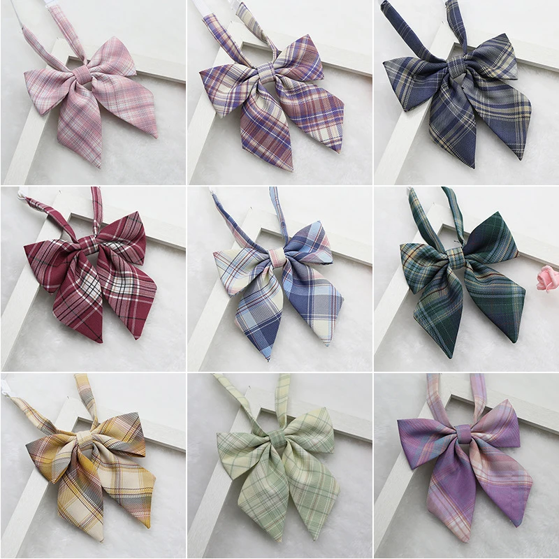 

Ladies Plaid Bowtie Casual Bow Tie For Women Uniform Collar Butterf Bowknot Adult Check Bow Ties Cravats Girls Bowties