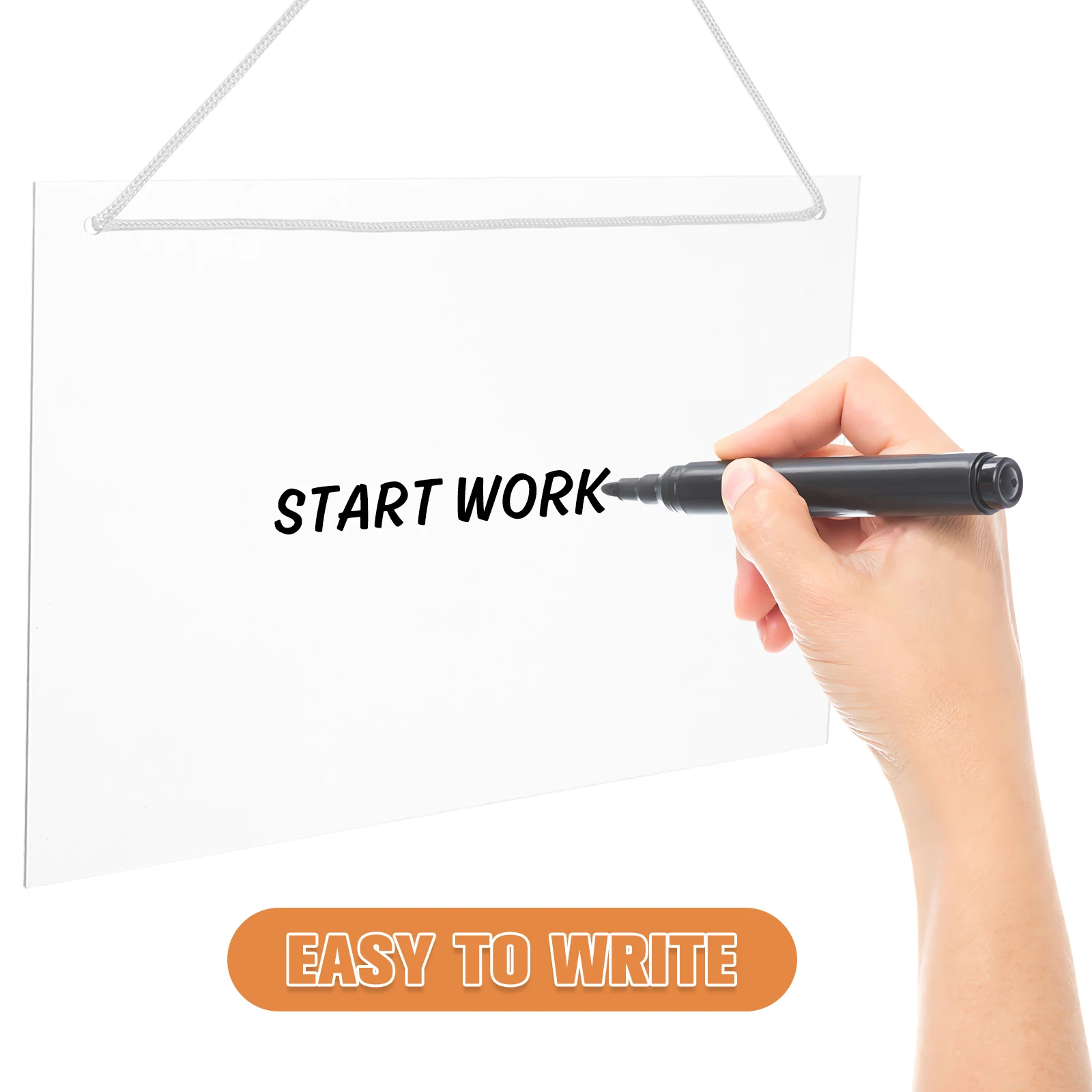 Tableau mémo en acrylique effaçable à sec transparent, tableau d'écriture, tableau effaçable, bureau, nouveau, 1 ensemble