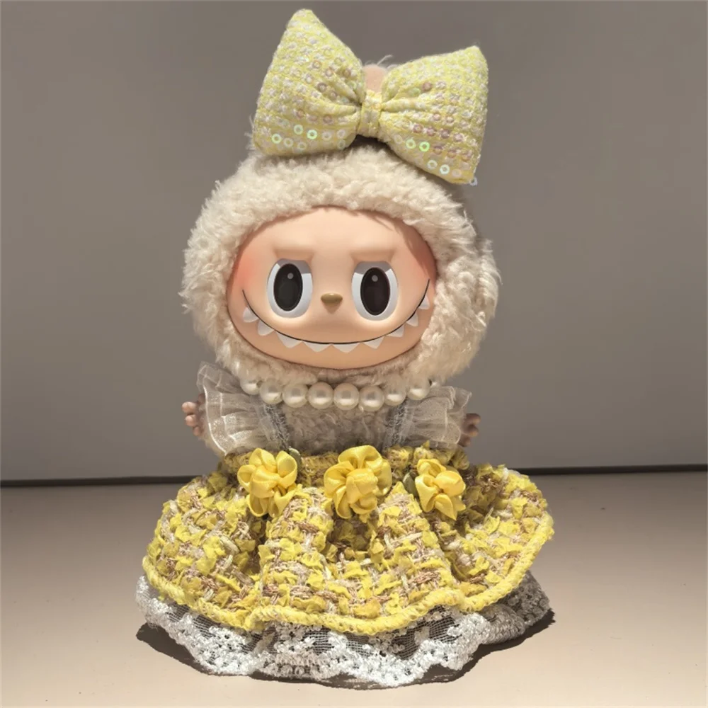 Nuovo Per Vestiti Per Bambole Labubu V1 V2 V3 Generazione Labubu Abito Da Principessa In Pizzo Con Collana Vestiti Labubu Con Accessori Nessuna Bambola