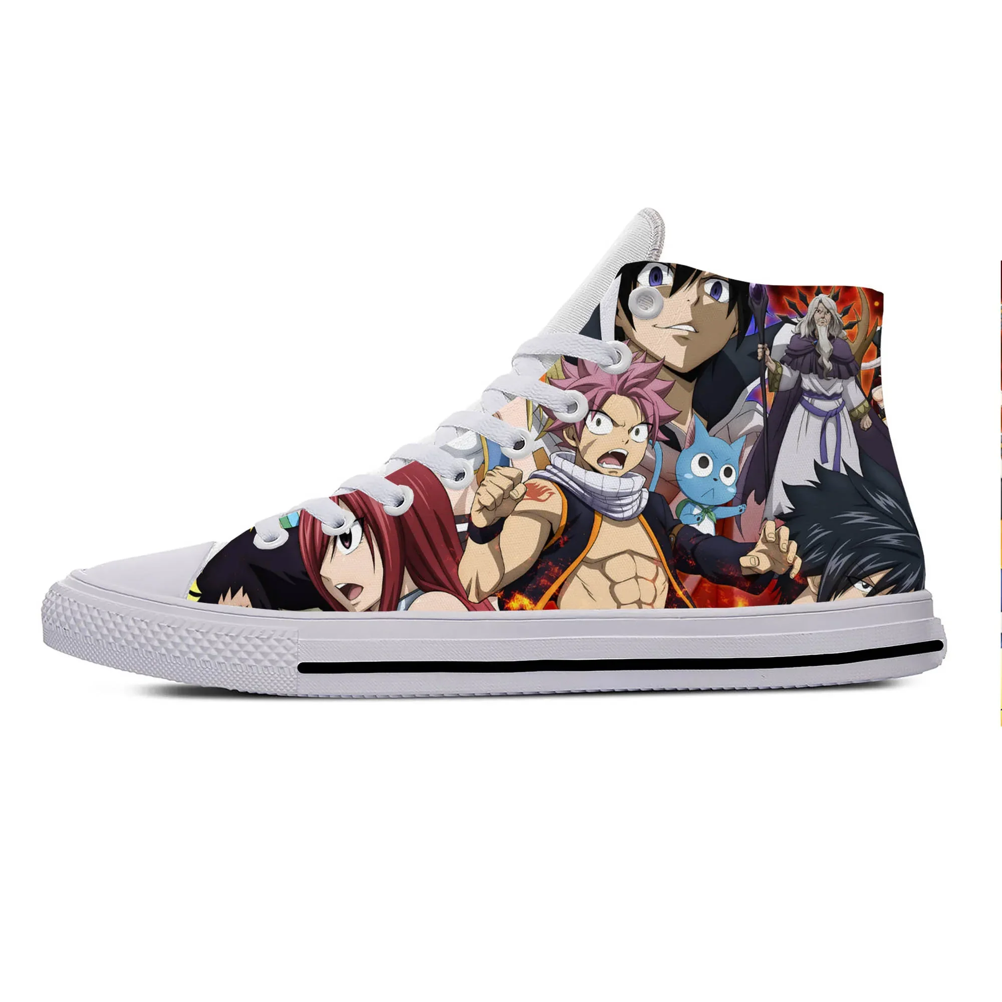 

Japanese Anime Manga Cartoon Fairy Tail END Funny Casual Shoes Breathable Men Women Sneakers High Top Lightweight Board Shoes