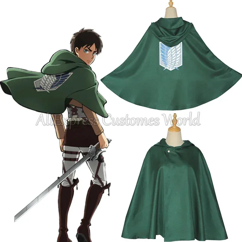 

Anime Shingeki No Kyojin Cosplay Cape Robe Attack on Titan Cloak Scouting Legion Freedom Cloak Cape Robe Costume For Women Men