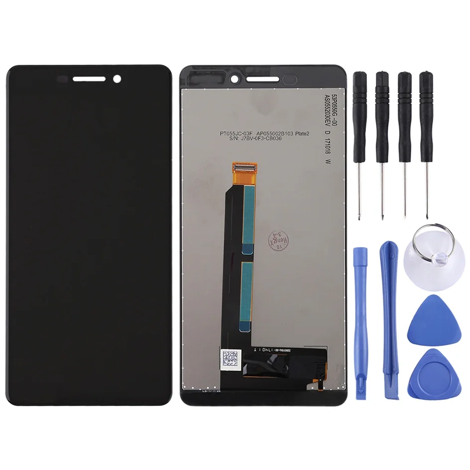 TFT LCD Screen for Nokia 6 2018 / 6.1 SCTA-1043 TA-1045 TA-1050 TA-1054 TA-1068 with Digitizer Full Assembly (Black)