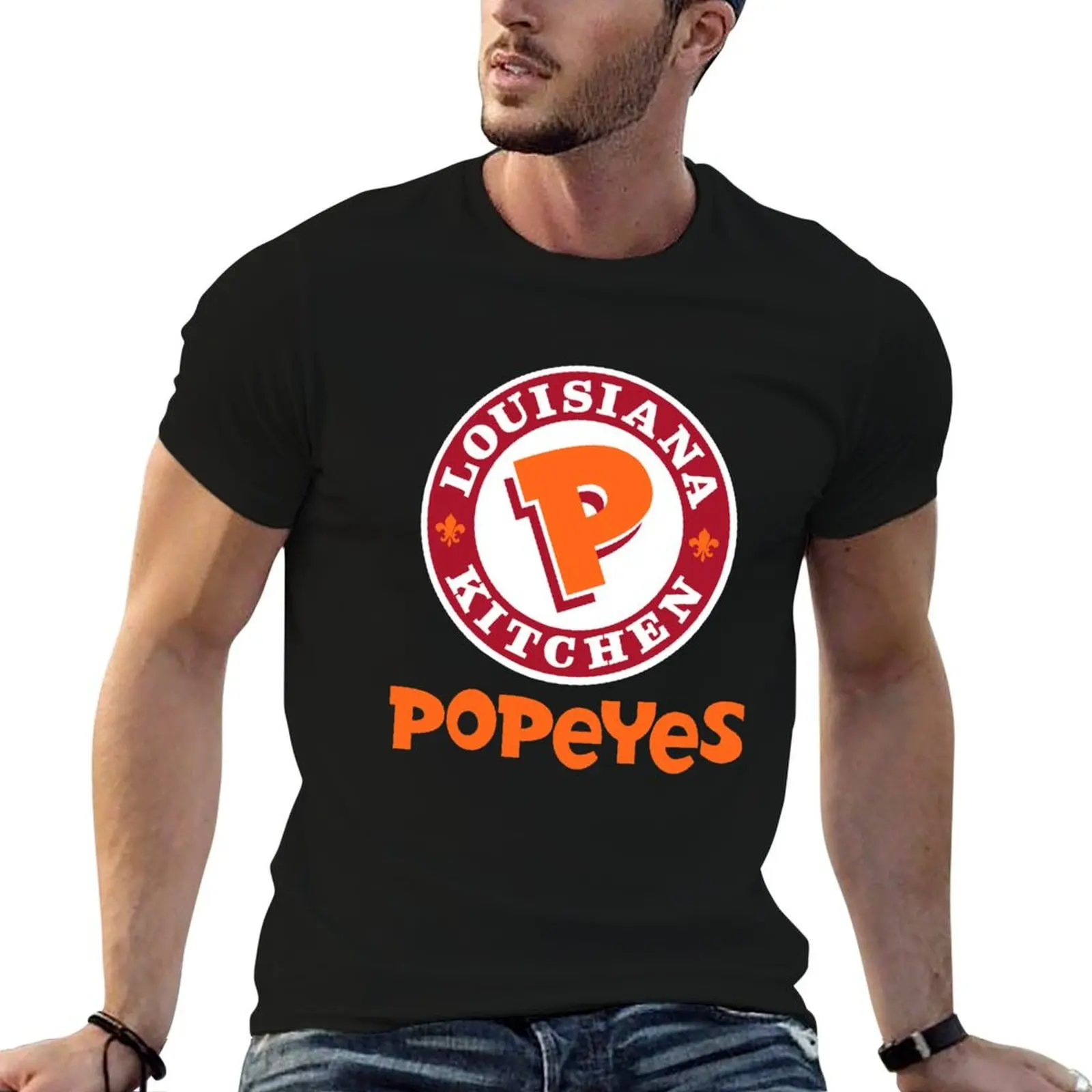 

Louisiana Kitchen Popeyes Classic Logos T-Shirt man graphic t shirt t shirt for man 100 percent cotton T-Shirt