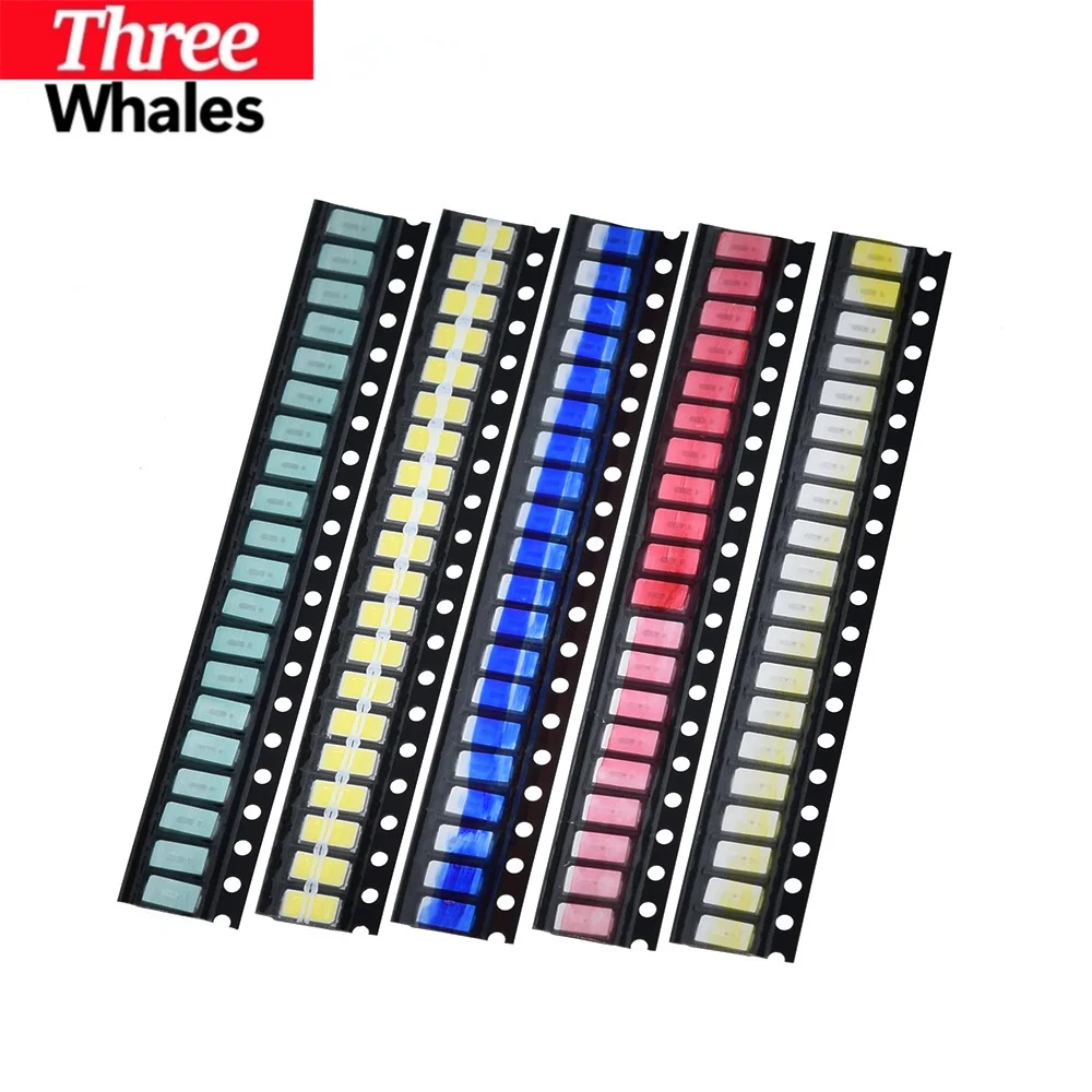 THR 100pcs=5 colors x 20pcs SMD 5730 5630 LED Diodes Assortment KIT LED Diodes Kit Green / RED / White / Blue / Yellow