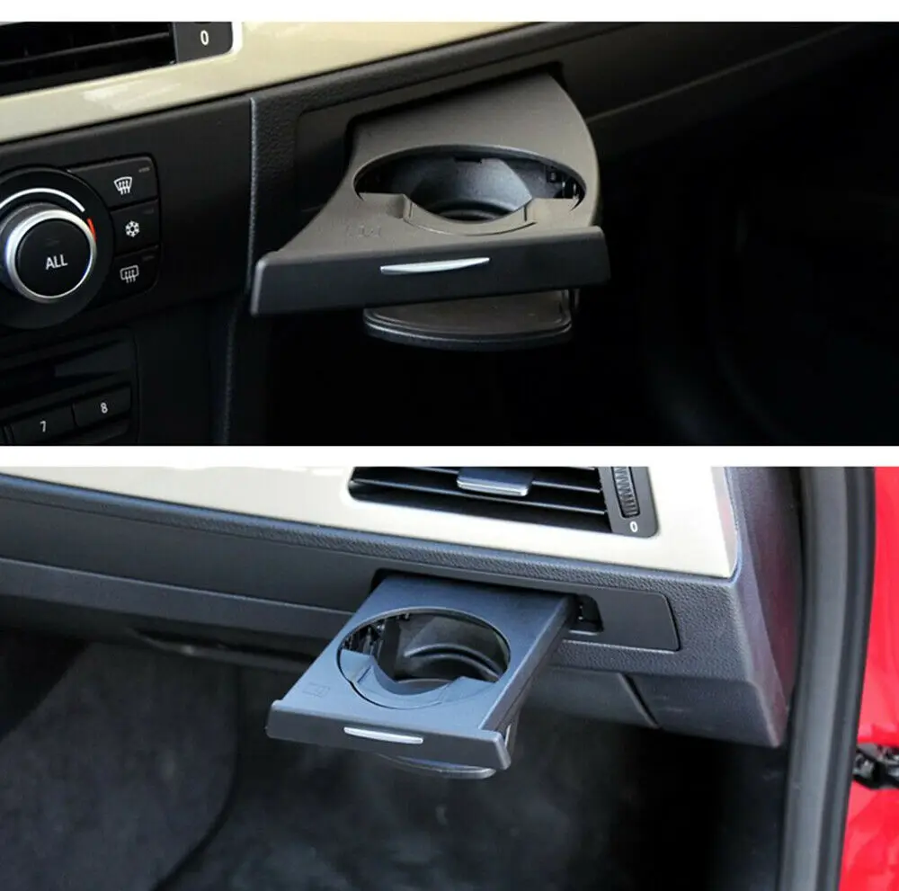 트림 패널 포함 자동차 왼쪽 및 오른쪽 컵 거치대 세트, 블랙, BMW E90 E91 E92 E93 2005-2012 51459173469 51459173463