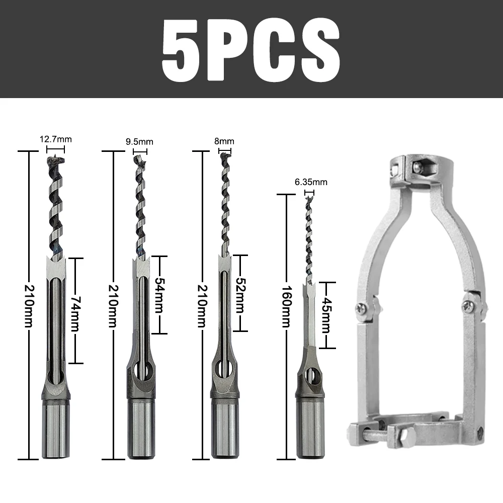 Square Hole Drill Bit Adapter for Woodworking