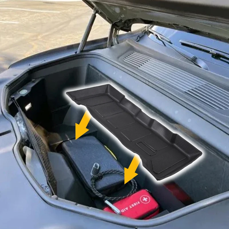 

For Rivian R1T R1S 2022 2023 Accessories All Weather Upgrade Upper Layer TPE Front Cargo Liner Trunk Mat Front Trunk Mat