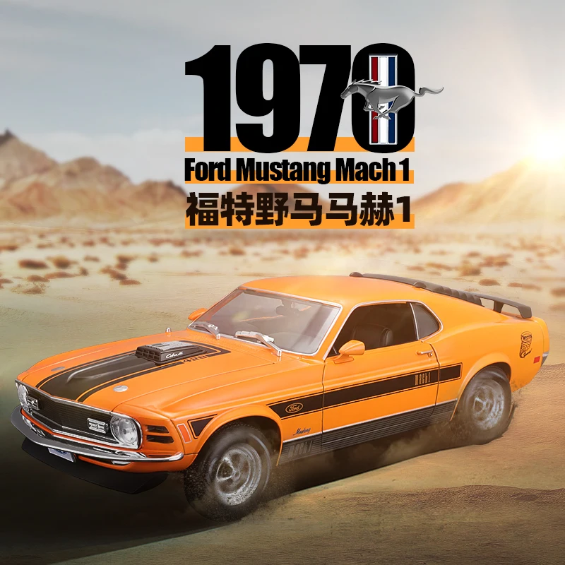 Maisto 1:18 1970 Ford Mustang Mach 1 Static Die Cast Vehicles Collectible Model Car Toys