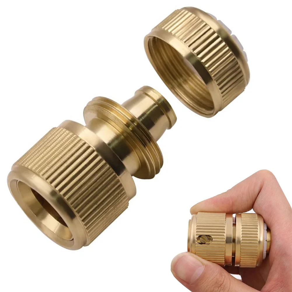 1/2 Inch Garden Brass Hose Connector Watering Water Hose Pipe Tap Adaptor Fitting Garden Watering Hose Tap Adaptor