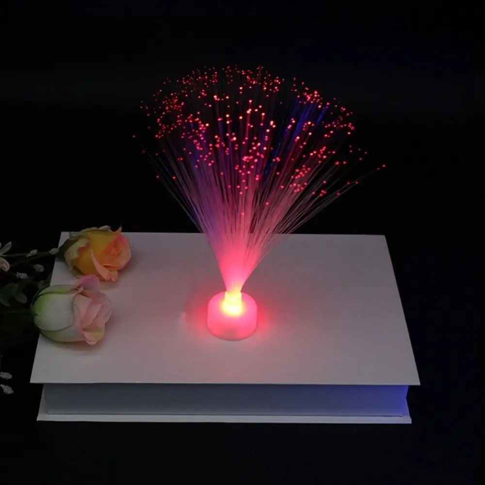 Creative Multicolor LED Fiber Optic Light Starry Sky Color-Changing Candle Lamp Night Lamp Home Decor