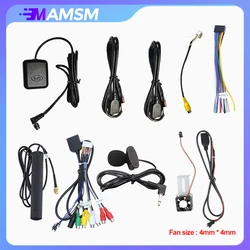 MAMSM Microphone 4G Card Fan USB GPS Rear View Camera RCA Output AUX SIM Slot Radio Converter 16PIN Power Cable For Car Radio