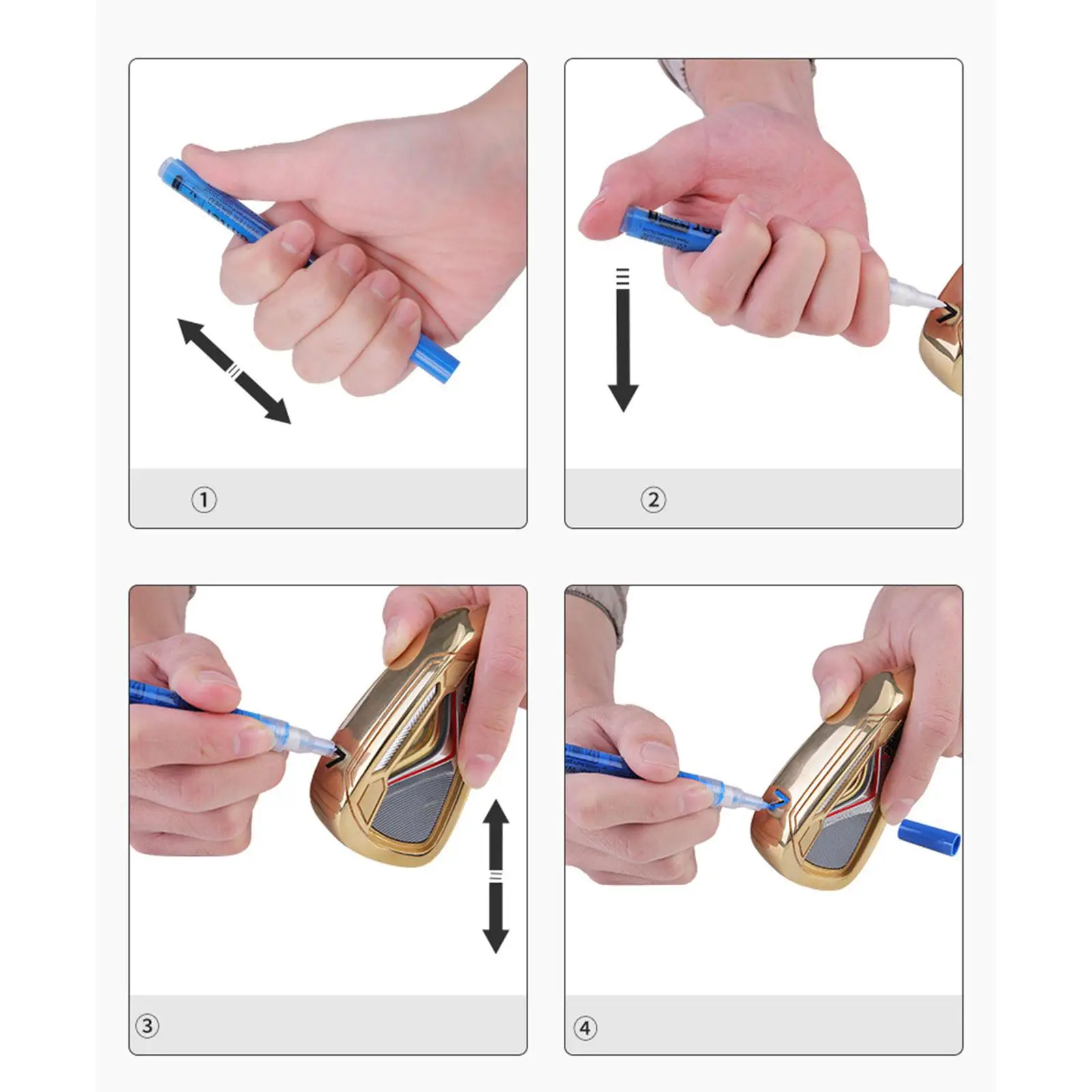 Golf Club Color Changing Paint Pen Acrylic Marker for Golf Ball Stamp Liner Alignment Tool Practices view 6